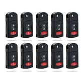 Lots of 10 Remote Car Key Fob Replacement for KPU41788 fits 2005 2006 2007 2008 2009 2010 Mazda 6